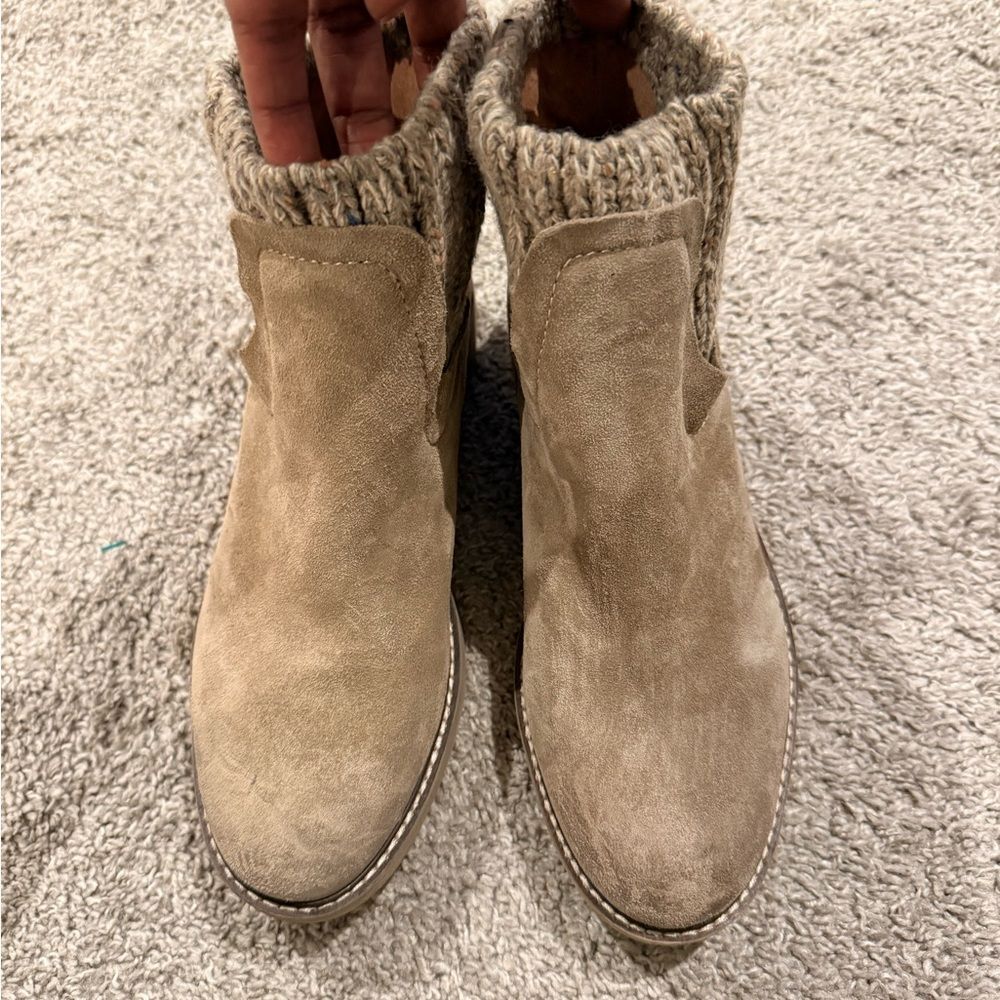 Comfortiva Taupe Ankle Booties